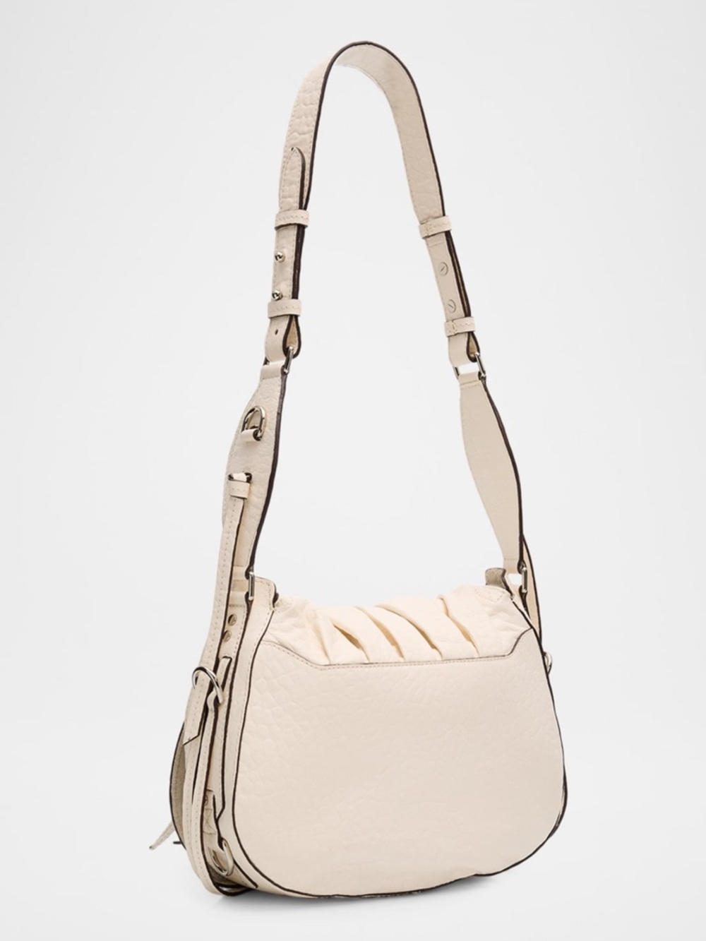 Isabel Marant Bolton Ruched Flap Leather Shoulder Bag - Picture 4 of 7